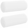 Coussins d'accent 2 pcs Blanc Ø 15 x 40 cm tissu 553344553344