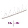 Ensemble de 10 pointes à 5 rangées contre oiseaux Inox 5 m 553381553381
