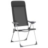 Chaise pliante de camping lot de 2 Noir Aluminium 553383553383