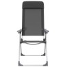 Chaise pliante de camping lot de 2 Noir Aluminium 553383553383