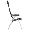 Chaise pliante de camping lot de 2 Noir Aluminium 553383553383