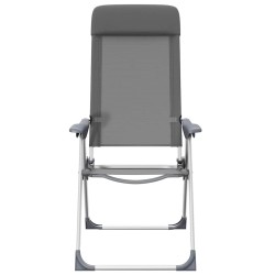 Chaises de camping pliables lot de 2 Gris Aluminium 553388553388