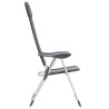 Chaises de camping pliables lot de 2 Gris Aluminium 553388553388