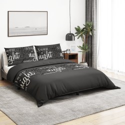 Ensemble de housse de couette Noir 140x200 cm Coton 553391553391