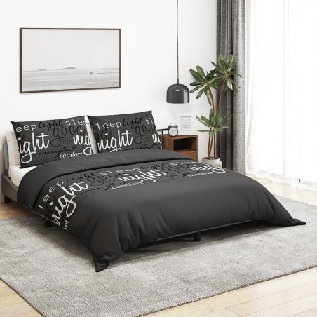 Ensemble de housse de couette Noir 140x200 cm Coton 553391553391