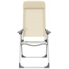 Chaises de camping pliables lot de 2 Crème Aluminium 553393553393