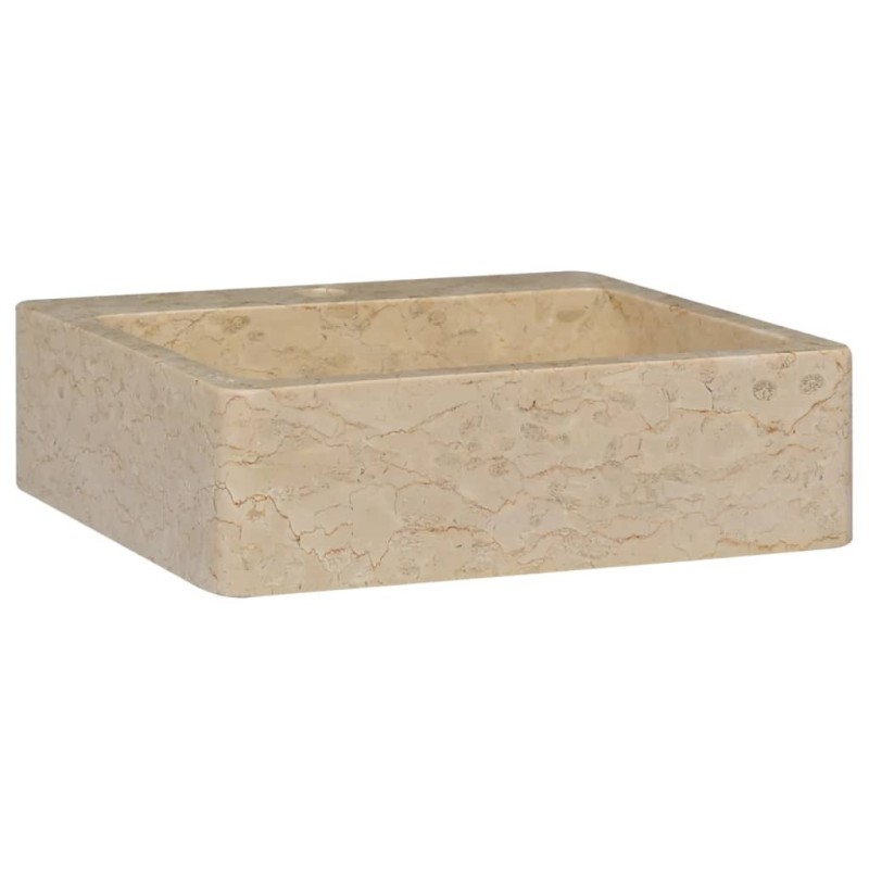 Lavabo Crème 40x40x12 cm Marbre 553412553412