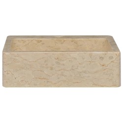 Lavabo Crème 40x40x12 cm Marbre 553412553412