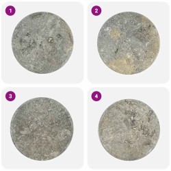 Dessus de table Gris Ø60x2,5 cm Marbre 553428553428