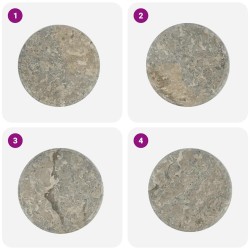 Dessus de table Gris Ø40x2,5 cm Marbre 553432553432