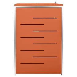 Abri pour trois poubelles 207x77,5x112,5 cm Inox 553433553433
