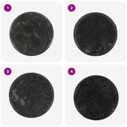Dessus de table Noir Ø40x2,5 cm Marbre 553434553434