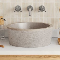 Lavabo Gris Ø40x15 cm Marbre 553436553436