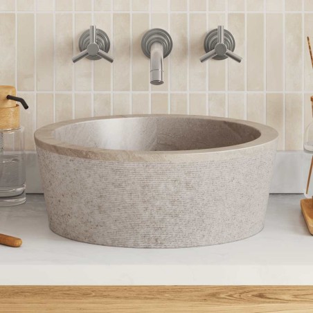 Lavabo Gris Ø40x15 cm Marbre 553436553436