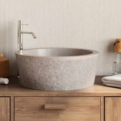 Lavabo Gris Ø40x15 cm Marbre 553436553436