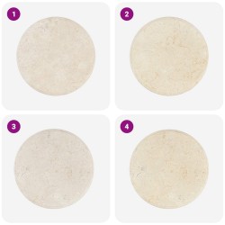 Dessus de table Crème Ø50x2,5 cm Marbre 553439553439