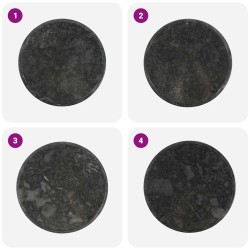 Dessus de table Noir Ø60x2,5 cm Marbre 553440553440