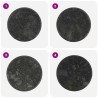 Dessus de table Noir Ø60x2,5 cm Marbre 553440553440