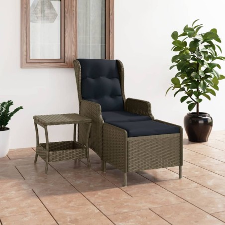 Salon de jardin 2 pcs avec coussins résine tressée marron 553448553448