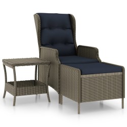 Salon de jardin 2 pcs avec coussins résine tressée marron 553448553448