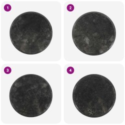 Dessus de table Noir Ø50x2,5 cm Marbre 553452553452