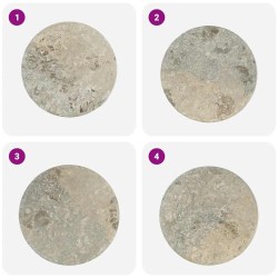 Dessus de table Gris Ø50x2,5 cm Marbre 553453553453