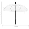 Parapluie Transparent 100 cm 553454553454