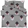 Ensemble de housse de couette Gris 155x220 cm Coton 553479553479