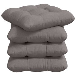 Coussins de siège 4 pcs Taupe 40 x 40 x 12 cm tissu 553485553485