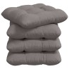 Coussins de siège 4 pcs Taupe 40 x 40 x 12 cm tissu 553485553485