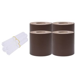 Écrans d'intimité de jardin 4 pcs PVC 35x0,19 m Marron 553490553490