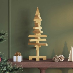 Arbre de Noël en bois Marron 60 cm Bois massif en pin 553495553495