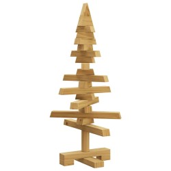 Arbre de Noël en bois Marron 60 cm Bois massif en pin 553495553495