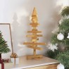 Arbre de Noël en bois Marron 60 cm Bois massif en pin 553495553495