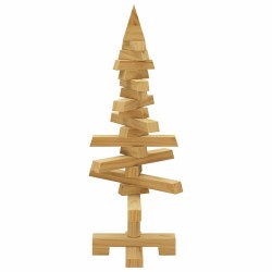 Arbre de Noël en bois Marron 60 cm Bois massif en pin 553495553495
