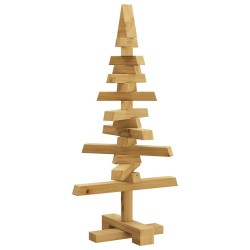 Arbre de Noël en bois Marron 60 cm Bois massif en pin 553495553495