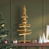 Arbre de Noël en bois Marron 90 cm Bois massif en pin 553496553496