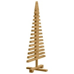 Arbre de Noël en bois Marron 90 cm Bois massif en pin 553496553496