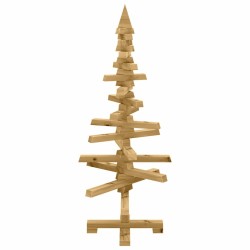 Arbre de Noël en bois Marron 90 cm Bois massif en pin 553496553496