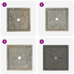 Lavabo Gris 40x40x10 cm Marbre 553531553531