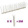Ensemble de 6 pointes à 5 rangées contre oiseaux Plastique 3 m 553539553539