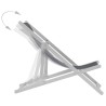 Chaises de plage pliables lot de 2 Aluminium et textilène Gris 553550553550