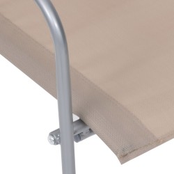 Salon de jardin 4 pcs Tissu et acier Taupe 553556553556