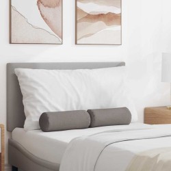 Coussins d'accent 2 pcs Taupe Ø 15 x 40 cm tissu 553572553572