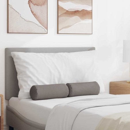 Coussins d'accent 2 pcs Taupe Ø 15 x 40 cm tissu 553572553572