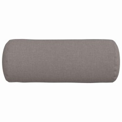 Coussins d'accent 2 pcs Taupe Ø 15 x 40 cm tissu 553572553572