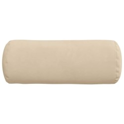 Coussins d'accent 2 pcs Crème Ø 15 x 40 cm Tissu en microfibre 553573553573