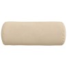 Coussins d'accent 2 pcs Crème Ø 15 x 40 cm Tissu en microfibre 553573553573