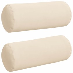 Coussins d'accent 2 pcs Beige Ø 15 x 40 cm Tissu en microfibre 553574553574
