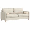 Coussins d'accent 2 pcs Beige Ø 15 x 40 cm Tissu en microfibre 553574553574